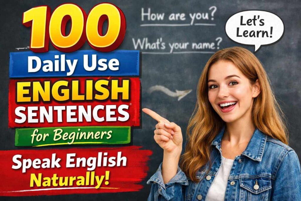 100 Daily Use English Sentences for Beginners – Speak English Naturally
