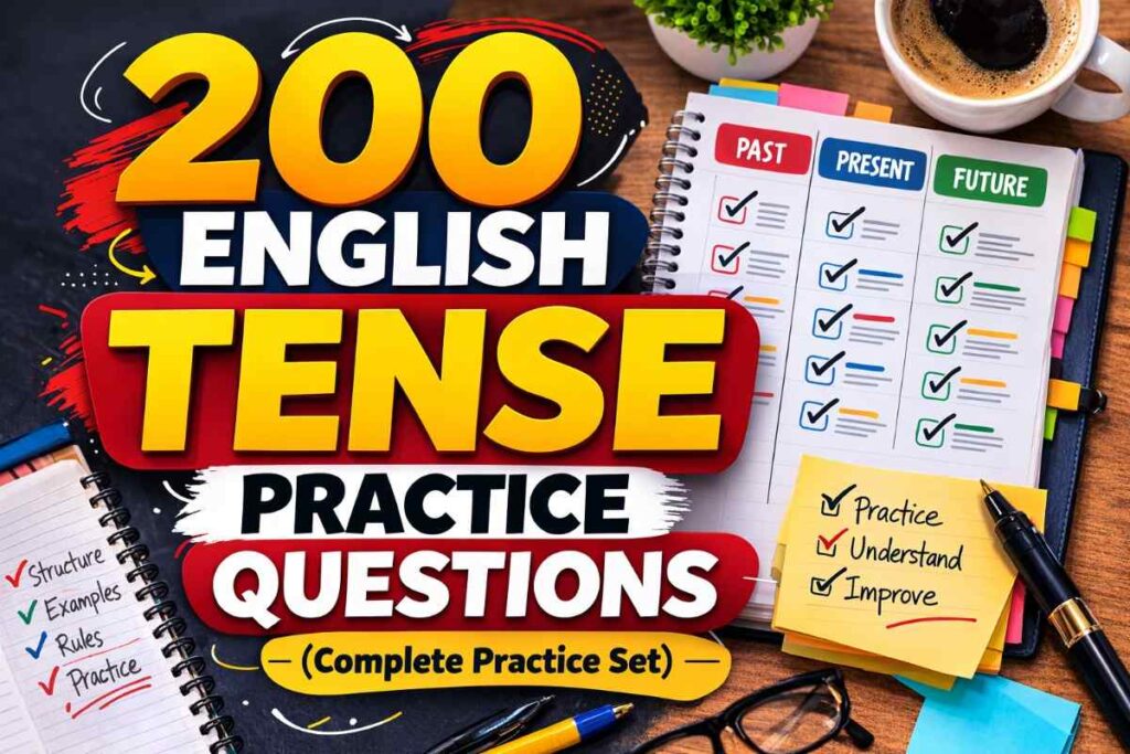 200 English Tense Practice Questions (Complete Practice Set)