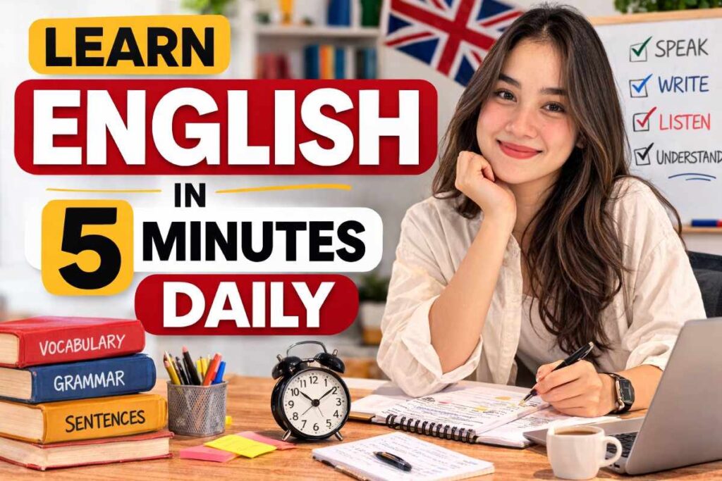 Learn English in 5 Minutes Daily — The Smartest Way to Improve